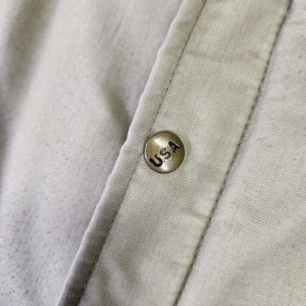 Vtg Westwind Sportswear USA Insulated‎ Work Jacket Tan Cord Collar